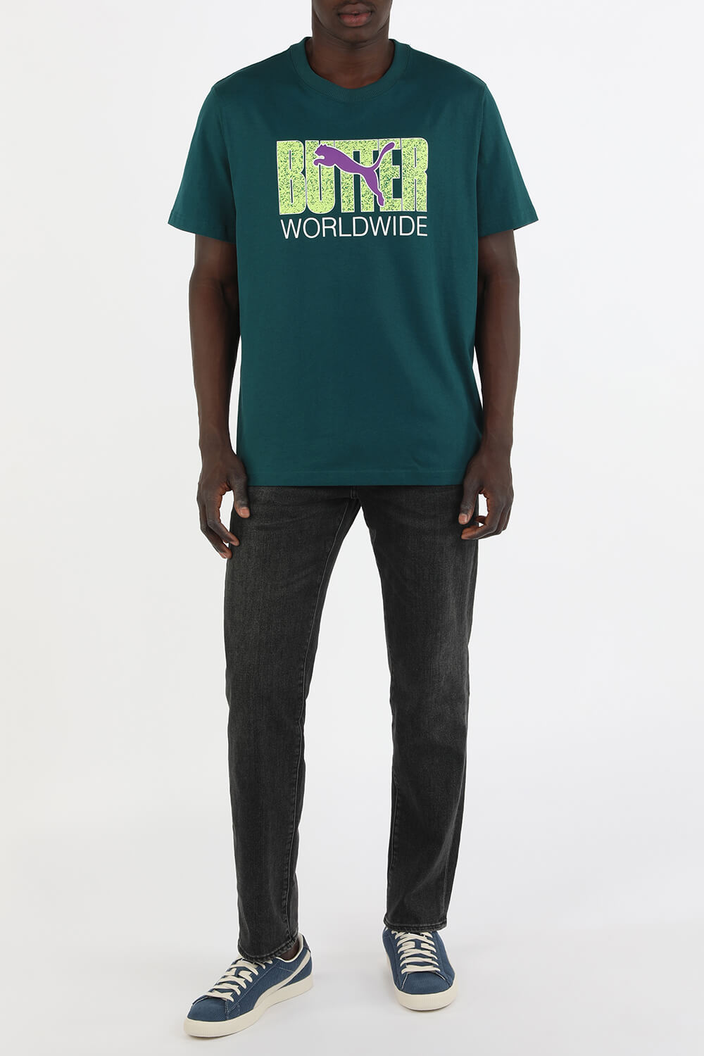 פומה X באטר גודס חולצת לוגו בצבע כחול